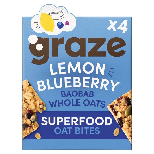 Graze Lemon & Blueberry Super Bites 4X30g