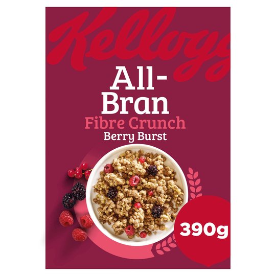 Kellogg's All Bran Fibre Crunch Berry Burst 390G