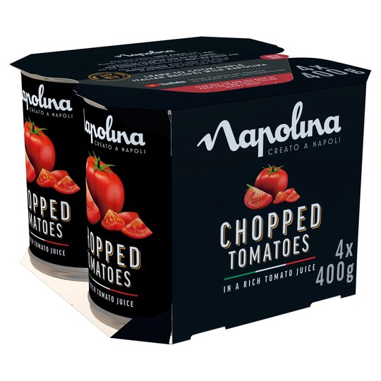 Napolina Chopped Tomatoes 4 X 400G