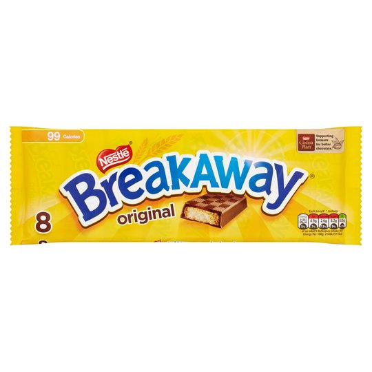 Breakaway Milk Chocolate Biscuit 8 Pack 152.8G